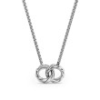 Sculpted Cable Linked Necklace in Sterling Silver, 9.2mm