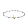 DY Madison® Toggle Chain Necklace in Sterling Silver with 18K Yellow Gold