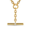 DY Mercer® Petite Toggle Chain Necklace in 18K Yellow Gold with Diamonds, 4.5mm