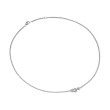 Petite Buckle Necklace in Sterling Silver with Diamonds, 16.2mm