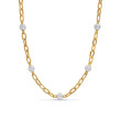 DY Madison® Pavé Bead Chain Necklace in 18K Yellow Gold with Diamonds, 6mm