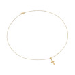Cable Cross Pendant Necklace in 18K Yellow Gold, 17.5mm