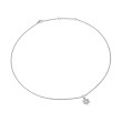 Star of David Pendant Necklace in Sterling Silver with Diamonds, 9.6mm
