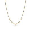 Petite Modern Renaissance® Station Chain Necklace in 18K Yellow Gold with Diamonds, 3.4mm
