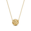 Sculpted Cable Pendant Necklace in 18K Yellow Gold, 10mm