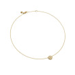 Sculpted Cable Pendant Necklace in 18K Yellow Gold with Diamonds, 10mm