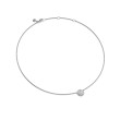 Sculpted Cable Pendant Necklace in Sterling Silver with Diamonds, 10mm