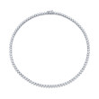 24.22 Carat 18k White Gold 3-Prong  Diamond Necklace
