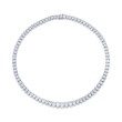 Graduated Oval Cut Riviera Necklace in Platinum