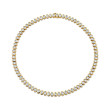 24.28 Carat Yellow Gold Straightline Bezeled Oval Necklace