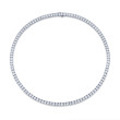 Straight Line Oval Shape Diamond Tennis Necklace