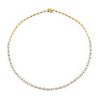 7.03 Carat 18k Yellow Gold Emerald-Cut Diamonds Set Necklace