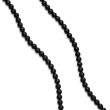 Spiritual Beads Necklace with Black Onyx and Sterling Silver, 4mm