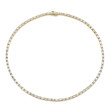 East-West Emerald Cut Diamond Bezel-Set Necklace