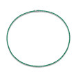 6.27 Carat 18k Yellow Gold Green Emerald Straight Line Necklace