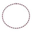 28.20 Carat 18k White Gold Oval Ruby Necklace