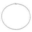 16.19 Carat 18k White Gold East West Necklace