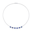 Alternating Heart Shape Diamond & Sapphire Necklace