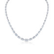 Graduated East-West Emerald Cut Diamond Necklace