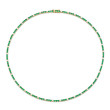 Round Green Emeralds and Diamonds Necklace
