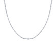 Straight Line Round Brilliant tennis Necklace with Marquise Shape Accent Stone