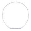 Floating Round Brilliant Diamond Pendant on Paperclip Chain