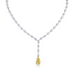 Pear Shape Diamond Lariat Necklace