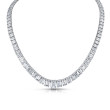 Emerald Cut Diamonds Graduated Riviera Necklace