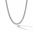 Curb Chain Necklace in Sterling Silver, 6mm