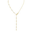 Diamond Lariat Necklace with Round Brilliants