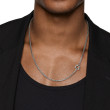 Star of David Station Necklace in Sterling Silver, 3.6mm