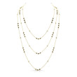 28.83 Ct 18k Yellow Gold Diamonds by the Yard Necklace with Black Diamonds