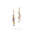 Paradise Gold Mixed Gemstone Multi Strand Earrings