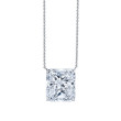 8 Carat Radiant Cut Diamond Platinum Pendant