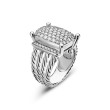 Wheaton® Ring in Sterling Silver with Pave Diamonds