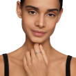 Cable Collectibles® Heart Stack Ring in Sterling Silver with Pavé Diamonds, 6.2mm