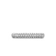 Petite Pave Stack Ring in Sterling Silver with Diamonds