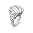 Sculpted Cable Pinky Ring in Sterling Silver, 13mm