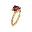 Chatelaine® Ring in 18K Yellow Gold with Garnet and Pave Diamonds