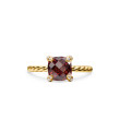 Chatelaine® Ring in 18K Yellow Gold with Garnet and Pave Diamonds