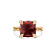 Chatelaine® Ring in 18K Yellow Gold with Garnet and Pave Diamonds