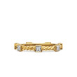 Cable Collectibles® Stations Stack Ring in 18K Yellow Gold with Diamonds, 2mm