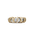 Helena Ring in Sterling Silver with 18K Yellow Gold and Pave Diamonds