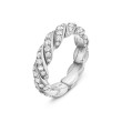 Paveflex Band Ring with Diamonds in 18K White Gold, 5mm