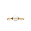 Petite Solari Station Ring in 18K Yellow Gold with Pearl and Pave Diamonds
