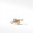Petite Solari Bypass Ring in 18K Yellow Gold with Pavé Diamonds