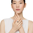 Petite Chatelaine® Pavé Bezel Ring in Sterling Silver with Black Onyx and Diamonds, 7mm