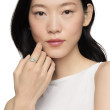 Petite Chatelaine® Pavé Bezel Ring in Sterling Silver with Prasiolite and Diamonds, 7mm