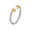 Renaissance Ring in Sterling Silver with 14K Yellow Gold, Pearls and Diamonds, 2.3mm