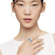 Stax Five Row Ring in Sterling Silver with Hampton Blue Topaz and Diamonds, 15mm